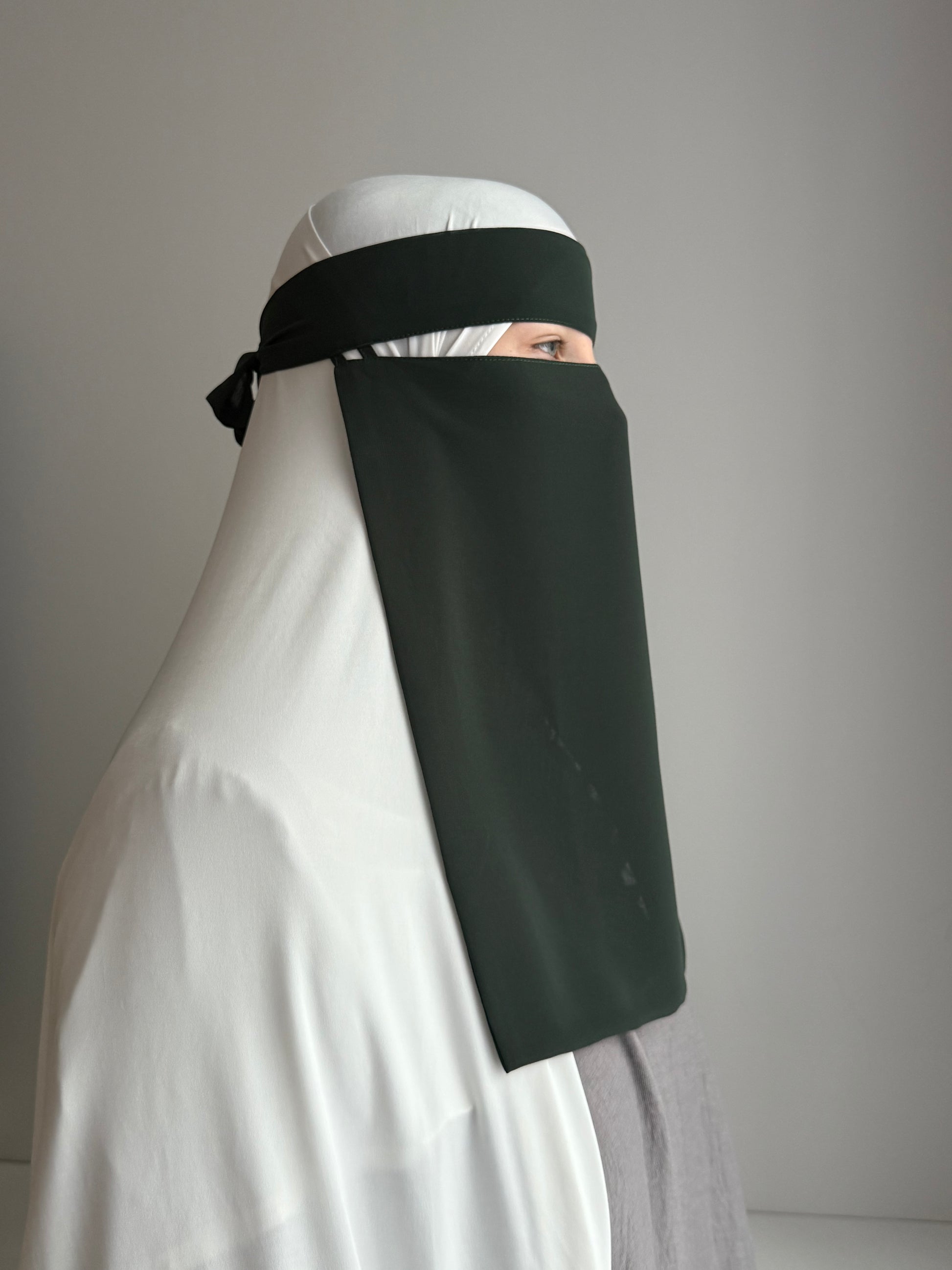 One layer pull down niqab