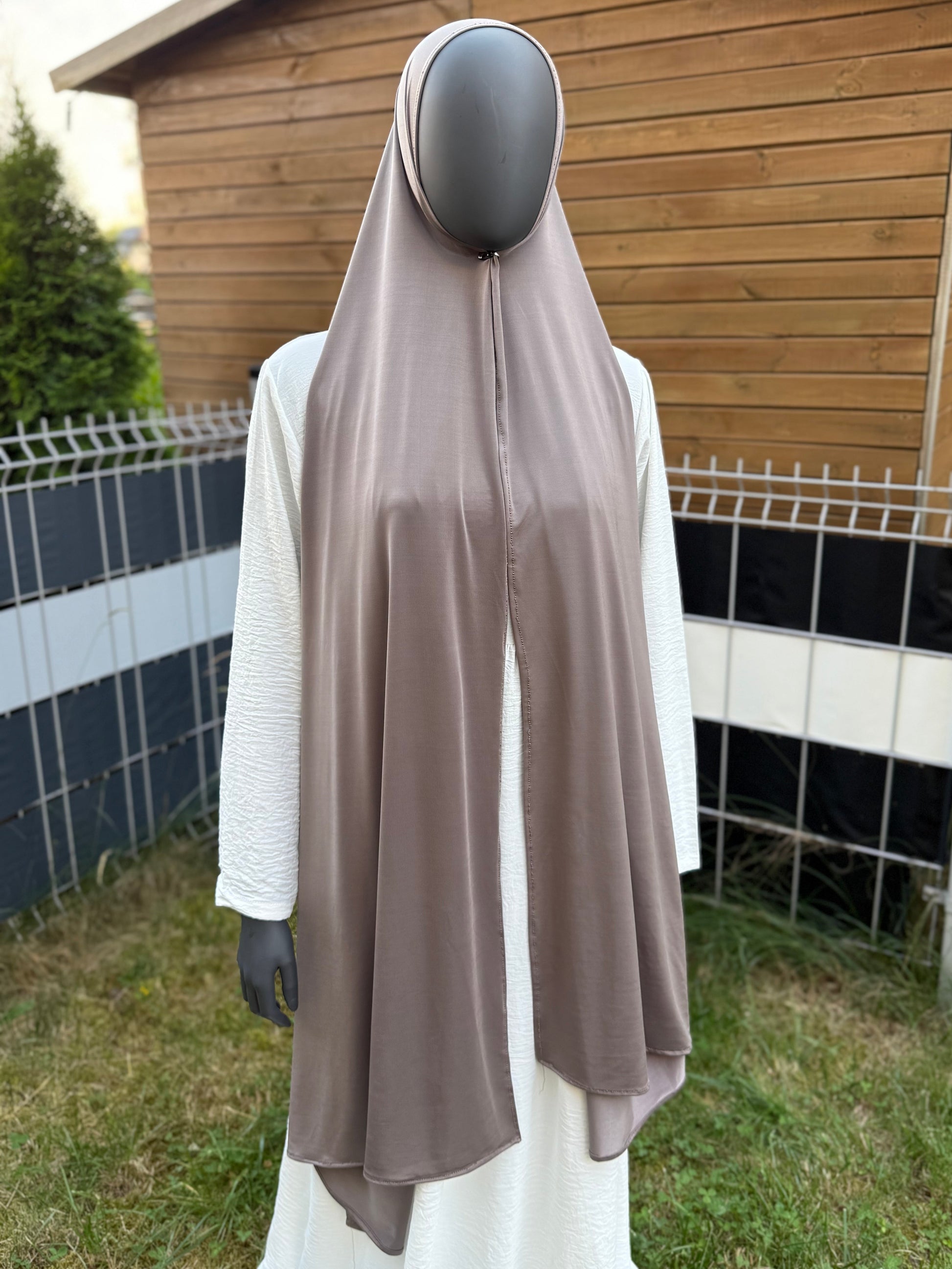 XL Jersey Hijab taupe